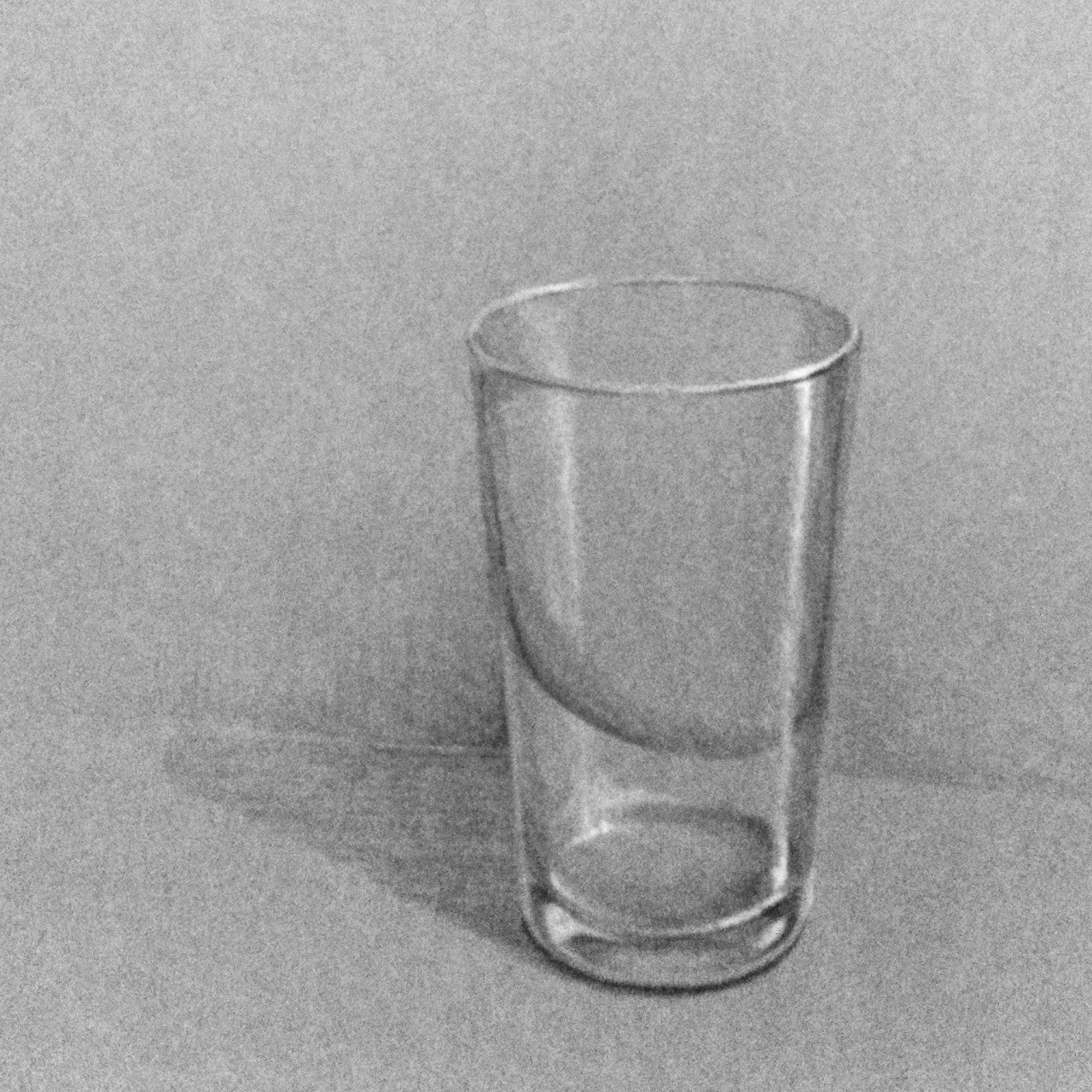 Étude dessinée de la transparence d’un verre.